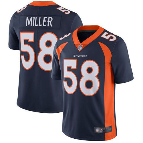 Men Denver Broncos #58 Von Miller Navy Blue Alternate Vapor Untouchable Limited Player Football NFL Jersey